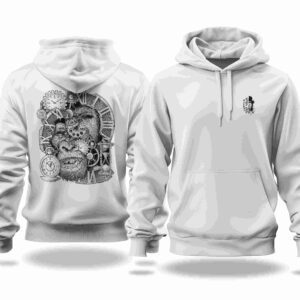 Father Time Hoodie in artic white